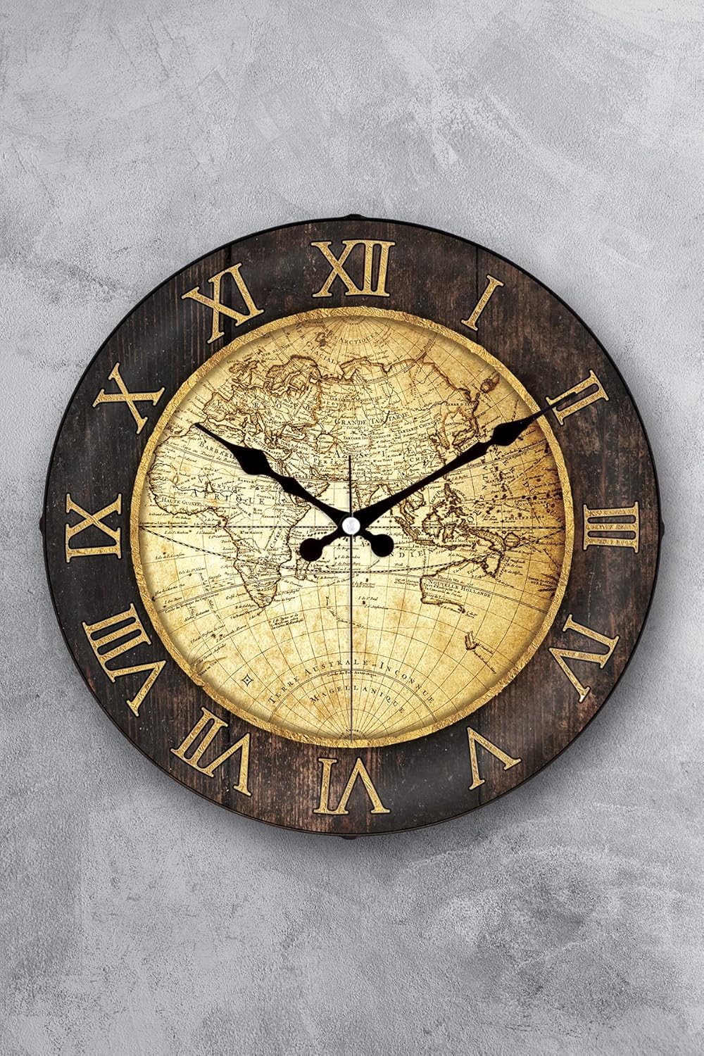 Dekoratif Gerçek Cam Sessiz Mekanizma Duvar Saati 36 Cm Mr236