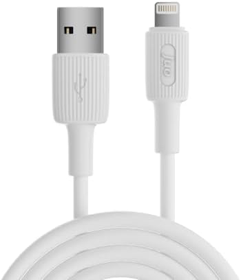 12W 2.4A USB-A to Lightning iPad ile Uyumlu Silikon Hızlı Şarj ve Data Kablosu Beyaz 1 Metre