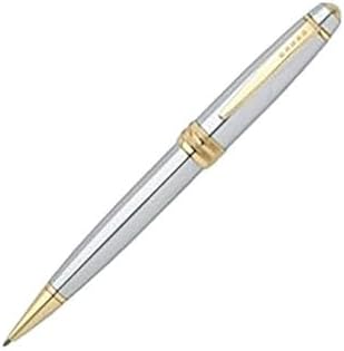 Bailey Medalist Tükenmez Kalem (Döndürme Mekanizması, Yazı Rengi Siyah, Çizgi Kalınlığı M, Birinci Sınıf Hediye Kutusu Dahil) Krom/Altın Kaplama