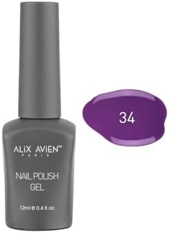Uv Kalıcı Koyu Mor Jel Oje 34 - Gel Polish - 12 ml