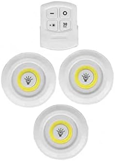 Uzaktan Kumandalı Pilli Led Spot Lamba Ampul 3'lü Set Yapışkanlı