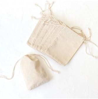 Bağcıklı Krem Ham Bez Kese, 10X15 Cm 10 Adet