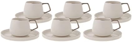 Saturn 6 Kişilik Kahve Fincanı Takımı 100 ml Platin