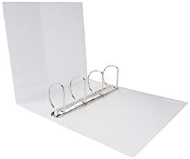 2K 904B Klasör A4 PVC/Plastik Tanıtım/Sunum/Prezentasyon/Arşiv Dosyası 9 cm. Sırt 4 Halka D Mekanizma Kutu İçin 6 Adet, Beyaz