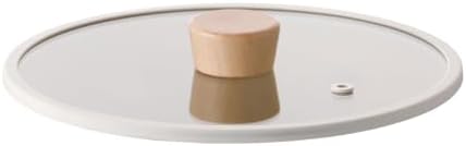 FİKA 24CM DÜZ SİLİKON ÇERÇEVELİ CAM KAPAK BEJ