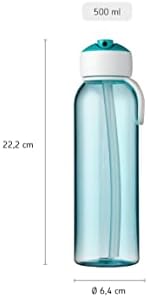 – Pipetli içecek şişesi Campus Flip-up 500 ml pembe – çocuklar için pipetli su şişesi – gazlı asitlere uygundur – sızdırmaz