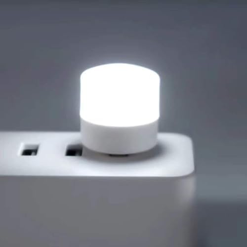 ‎Monte Lua Mini LED lambalar, okuma ışığı, 6 parçalı taşınabilir mini USB gece lambası, mobil LED, bebek uykusu, mobil şarj lambaları için küçük yuvarlak ışıklar
