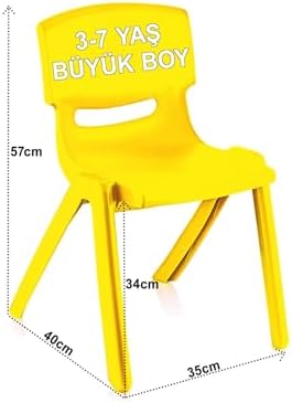 4'Lü Set Büyük Şirin Çocuk Sandalyesi Sarı