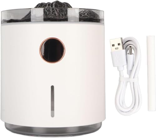 Volkanik Efektli Şarjlı Hava Nemlendirici Yatak Odası Oturma Odası için Akıllı Aromaterapi Mist Difüzör, Simüle Alev Şekli, Görsel Büyü