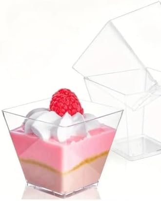 Kübik Prizma Kase Mika Kapaksız Sunum Kabı 25'li 200 CC