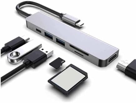 HB-02 7in1 hdmi usb c type c hafıza kartı micro kart okuyucu hub 4k a kalite metal