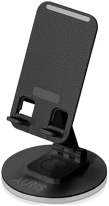 Tablet Ve Cep Telefonu Standı Masaüstü Telefon Tutucu, 360 Derece Döner Ayarlanabilir Masaüstü Çok Amaçlı Telefon Tutucu SİYAH (360auris)