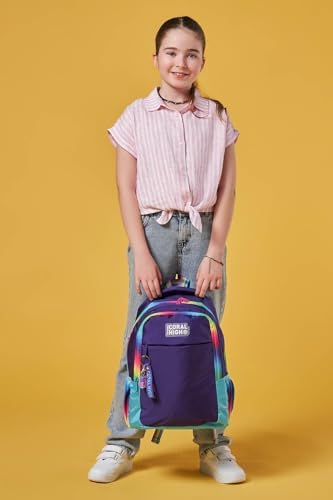 Fermuarlı Mor İlkokul Ortaokul ve Günlük Sırt Çantası - Kız Çocuk