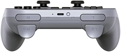 8Bitdo Pro 2 Bluetooth kontrol cihazı, anahtar, PC, MacOS,, Steam ve Raspberry Pi için (gri çıkış)