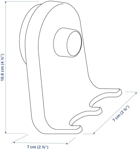 Vantuzlu kanca, gri-yeşil, 7x11 cm