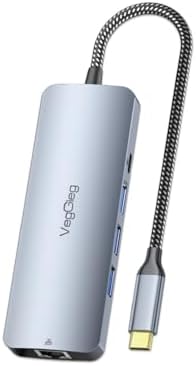 4K 60Hz HDMI Gigabit Ethernet 3*USB-A 2*Type-C 3.5mm Aux SD Micro SD Kart Okuyucu Çevirici Çoklayıcı Hub