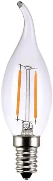10 Adet Kıvrık Buji Ampul 4W Şeffaf Filament Rustik LED Ampul – E14 Duy, 3200K Günışığı Işık - - Avize Ampulü