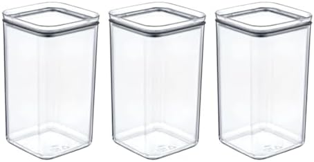 1,5 L Kare Vakumlu Kap Kuru Gıda Baklagil Saklama Üçlü Hava Almayan Un Tahıl Erzak Koyma Kutu (1)