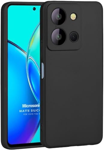 Y36 Lansman Serisi Kadife Dokulu Ultra Koruyucu Silikon Kılıf - Şık, Dayanıklı ve Parmak İzi Bırakmayan Premium Tasarım (Siyah)