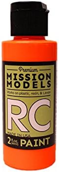 Models MMRC-050 Su Bazlı RC Boya, 2 Oz Şişe, Floresan Yarış Parlak Turuncu