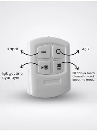 3lü Kumandalı Kabin Led Set Gece Lambası Mutfak Tezgah Altı Dolap İçi Kabin Altı Banyo Aydınlatması