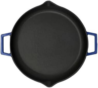 Metal Döküm Kızartma Tavası, Metal Kulplu, 26 cm, Mavi