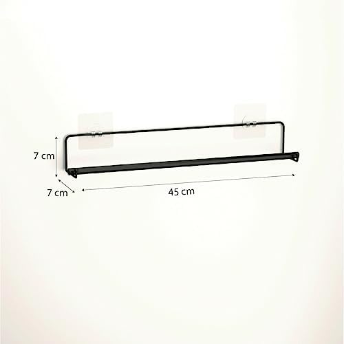 YAPIŞKANLI KANCALI HAVLULUK MAT SİYAH ST160