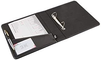 2K A534S A5 Deri Sırt 4 Cm 2 Halkalı Klasör Siyah, A5