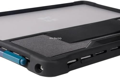 Microsoft Surface Pro Darbe Emici Tablet Kılıf Rugged Sert Koruyucu Kapak Uyumlu Pro 7 Pro 6 Pro 5 Pro 4 Hybrid PC TPU Çerçeve Kickstand Destekli Kalem Yuvalı Siyah