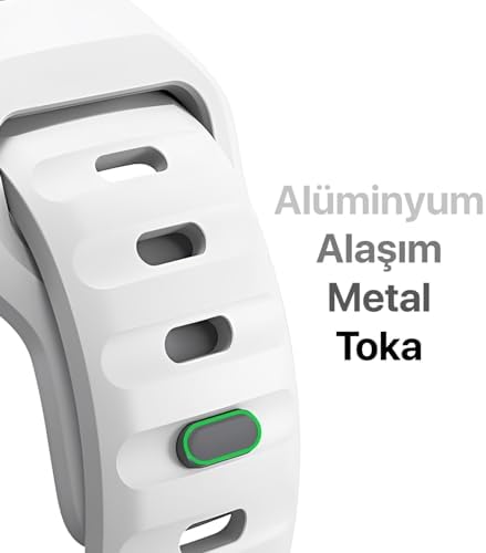 42-44 - 45-49 mm ile Uyumlu Dynamic Serisi Silikon Kordon, Güçlendirilmiş Silikon ile Uzun Ömürlü Kullanım ve Şık Tasarım Kordon