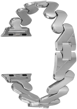 İle Uyumlu 38mm/40mm Kordon KRD-80 Metal Strap Kayış Gümüş