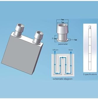 Su Soğutma Bloğu 40x40x12mm Alüminyum Soğutucu (12706 Peltier Uyumlu)