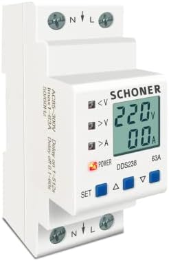 Gerilim Koruma Rölesi Yüksek Alçak Voltaj Akım Koruma 63A Voltaj Koruyucu