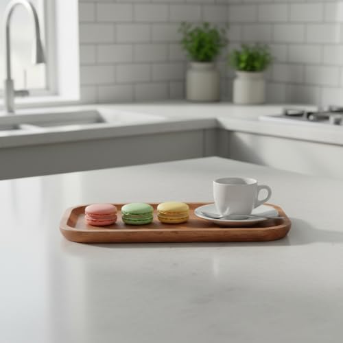 Doğal Akasya Ağacından Sunum Tabağı, Akasya Meze Tabağı, Peynir Sunum Tabağı, Salata Tabağı (25cm*14cm*1.5cm)