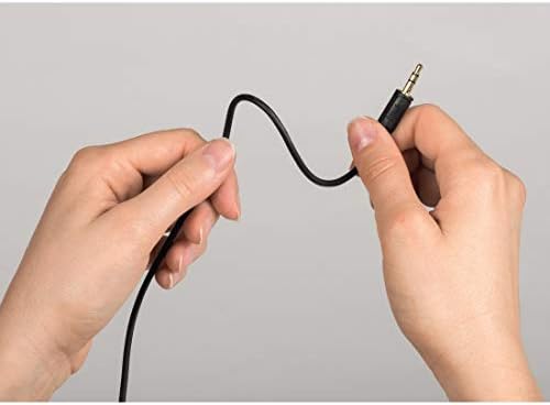 3.5mm - 3.5mm "-Slim", Altın Uç, 0.75m, Siyah