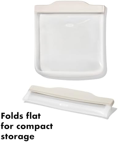 Silicone Reusable Bag Sandwich Bag (28 oz) - Oat