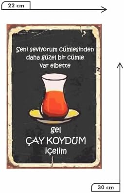 Gel Çay Koydum Içelim Retro Drtr0002 Ahşap Mdf Tablo