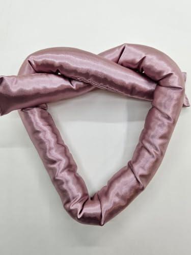 Saten Isısız Saç Şekillendirici ve Saç Tokası (Tek Ebat, Gül Kurusu)