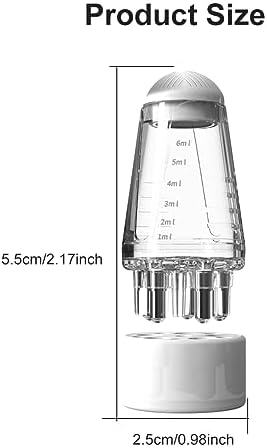 Tookie Saç Yağı Aplikatör Şişesi, Saç Derisi Aplikatörü Tarak Saç Derisi Aplikatörü, Top Kök Tarak aplikatörü Saç Büyümesi için Şişe Saç Derisi Masajı, Mini Saç Yükseltme Katı Saç Masaj Aleti (Beyaz)
