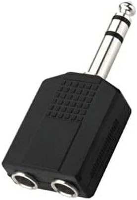 6.3 mm jack çoğaltıcı 6.3 mm erkek 2x 6.3 mm dişi jack gitar jack çoğaltıcı