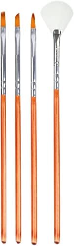 - NEON Fırça Seti/Çocuklar ve Yetişkinler İçin Hobi Boya Fırçaları/Ahşap, Cam, Metal, Kumaş, Tuval Boyama Seti/Akrilik Boya, Sulu Boya, Guaj Boya, Yağlı Boya İçin Kullanıma Uygundur (4)