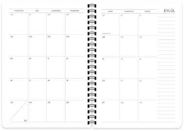 16 * 23 Spiralli Akademik Ajanda -