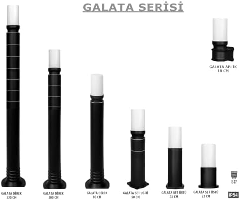 Bahçe Aydınlatması Galata Set Üstü 23 Cm Zita Bahçe Lambası 220v E27 Ip54 (UG-ZT-0270)