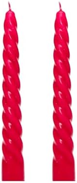 2'li Fuşya Şamdan Mum Seti