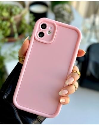 11 Uyumlu (12 Görünümlü Köşeli) Darbe Önleyici Mat Lansman Silikon Kılıf - Pembe