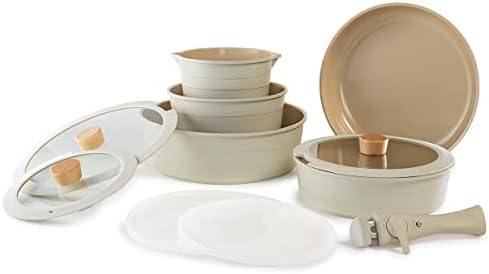 Midas Bej 11 Parça Ayrılabilen Saplı İç İçe Geçebilen Tencere Tava Seti