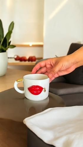 Dudaklı El Yapımı Seramik Kupa