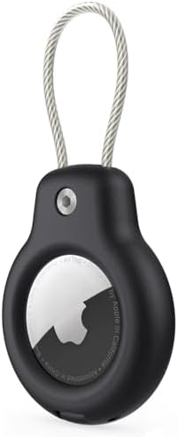 Buff TagSafe Rope Steel Taşınabilir Anahtarlık Kaybolmaya Karşı Güvenli Metal Halat ile Asılabilir AirTag Kılıf