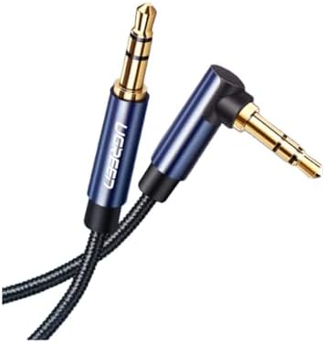 90 Derece L Tipi 3.5 mm Aux Ses Kablosu Mavi 2 Metre