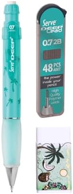 Doğa Desenli Deep Kalem, Deep Silgi ve Deep Min, 0.7 mm, Nane Yeşili